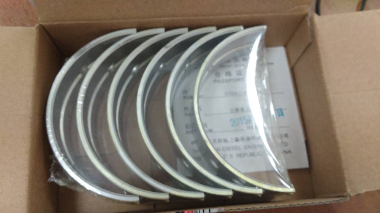 Вкладыши коренные (комплект 13 шт) двигателя Shanghai D6114, SC9D, SC8DK280Q3, SC5D (D02A-112-01+A, D02A-110-01A+A)