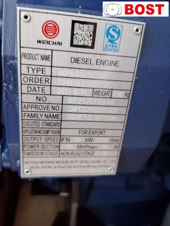 ДВИГАТЕЛЬ В СБОРЕ Weichai WP6G125E23, DHB06G0167*01