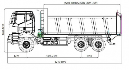 Самосвал FAW J6 6x4