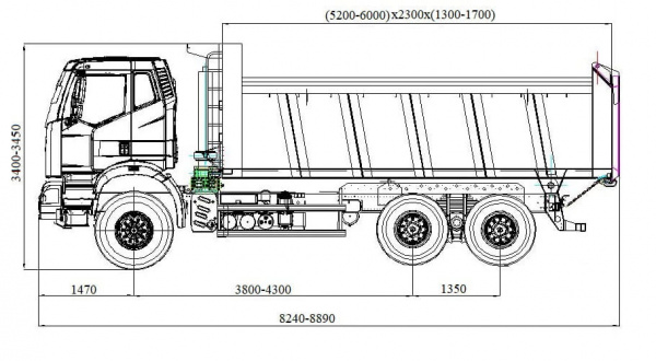 Самосвал FAW J6 6x4
